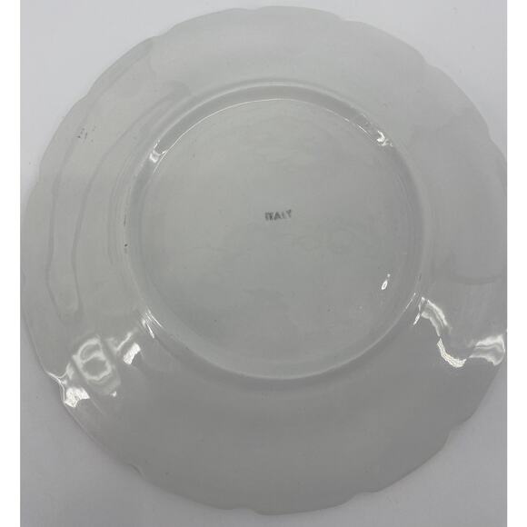 Vintage Gold leaf grape white plate dish decor made in Italy - Picture 3 of 5